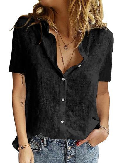 Soft Layers – Oversized Linen Shirt with Birds Print