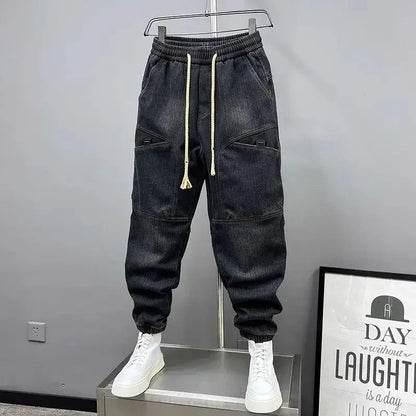 Black Cargo Jeans – Baggy Streetwear Harem Pants
