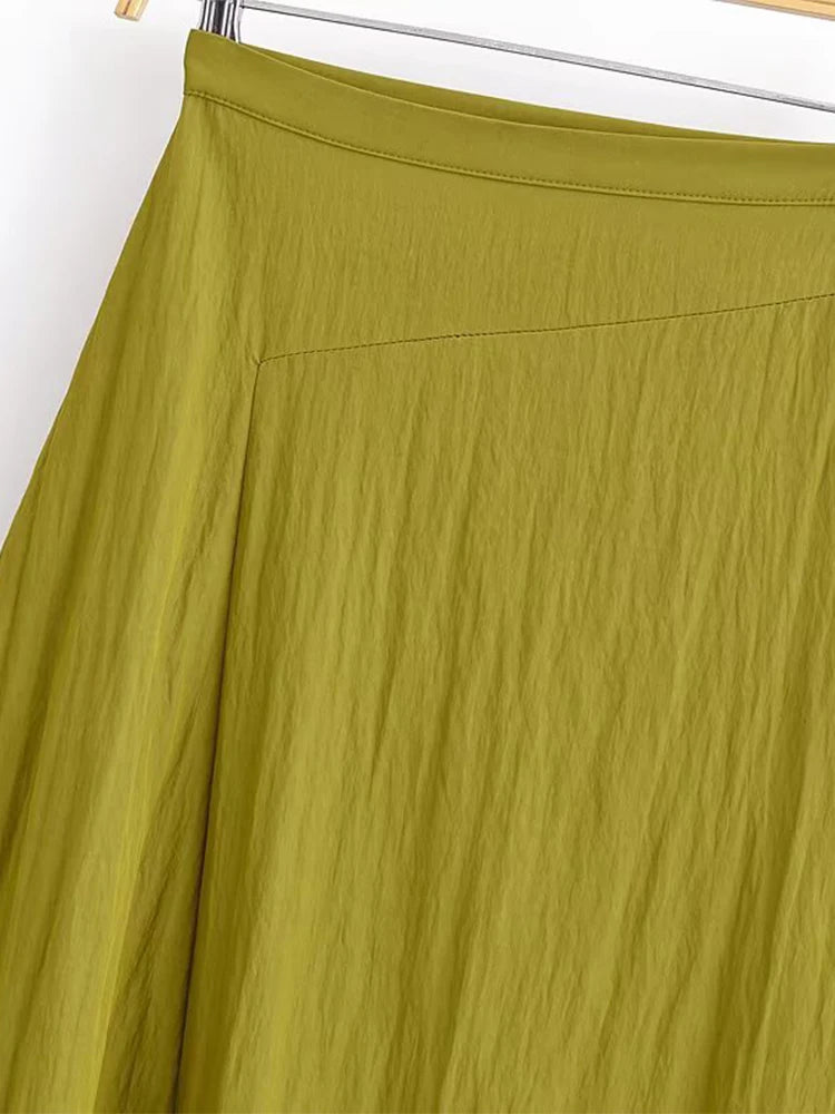 European Style Asymmetric Midi Skirt — Minimalist Chic