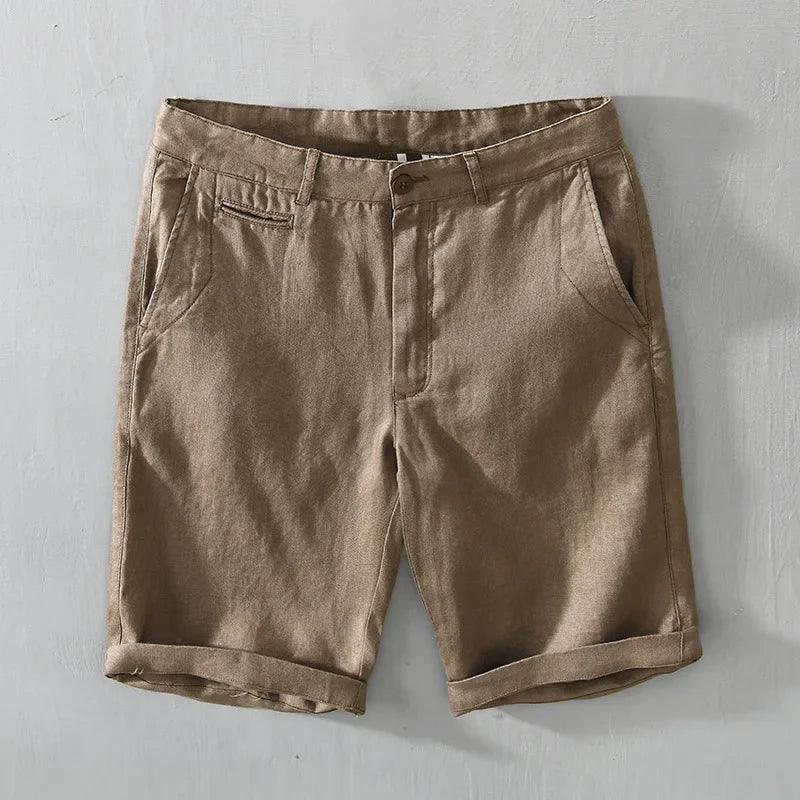 100% Linen Slim Shorts – Summer Streetwear