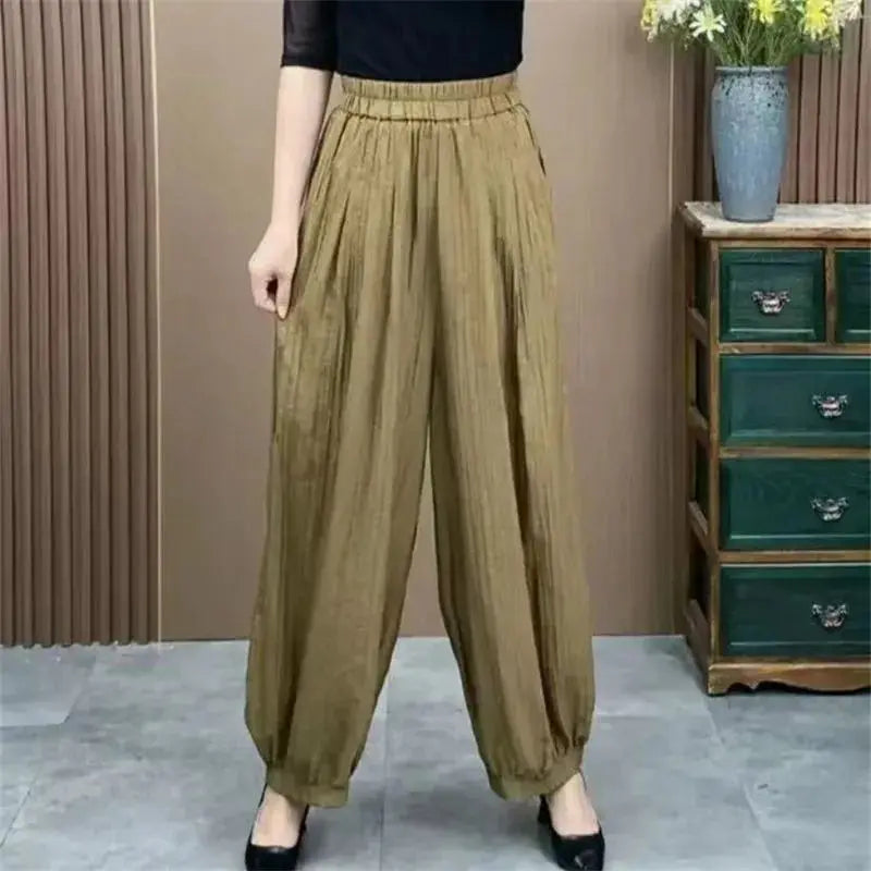 Bloomers Style Casual Pants — High Waist Summer Fit