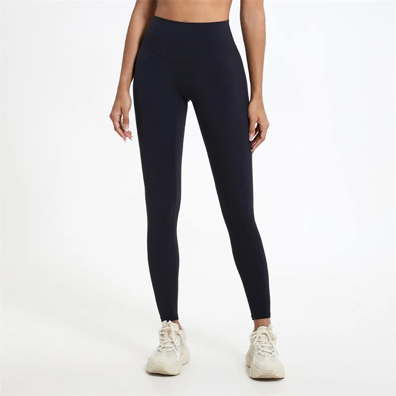 High Waist Soft Fabric Yoga Pants — Breathable Push-Up Running Leggings