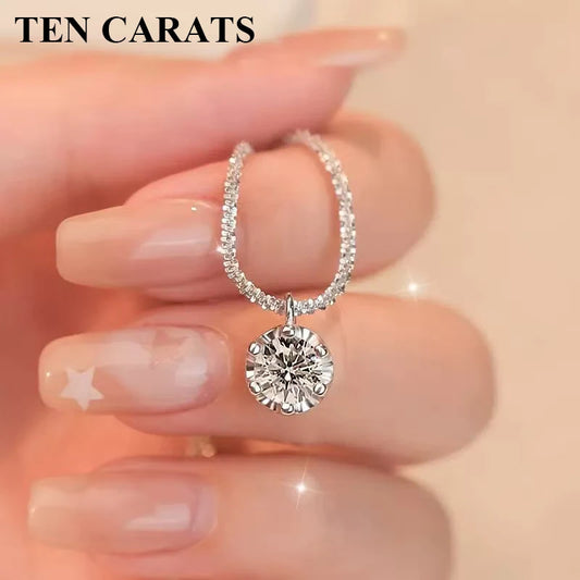 Moissanite Pendant Necklace – GRA Certified 925 Sterling Silver