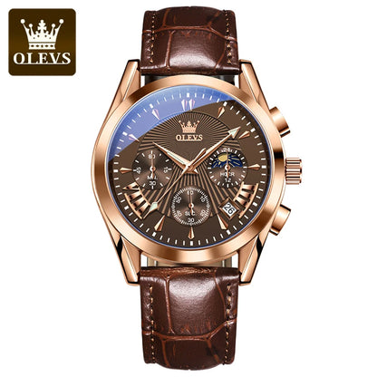 Business Leather Watch – Waterproof Quartz Wristwatch, Minimalist Dial