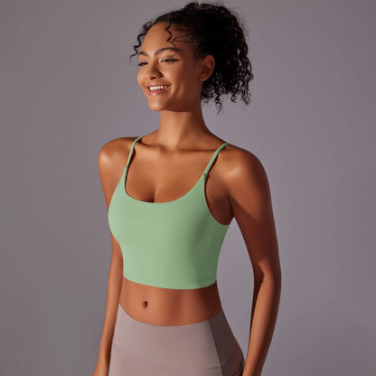Breathable Sports Bra — Quick-Dry Nylon Seamless Yoga Vest