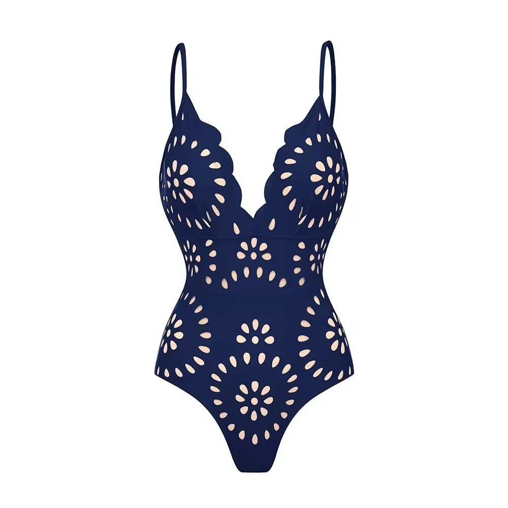 Ruffle Bikini with Floral Print & Strappy Bandage
