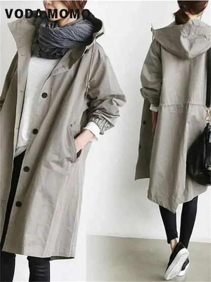 Hooded Long Overcoat