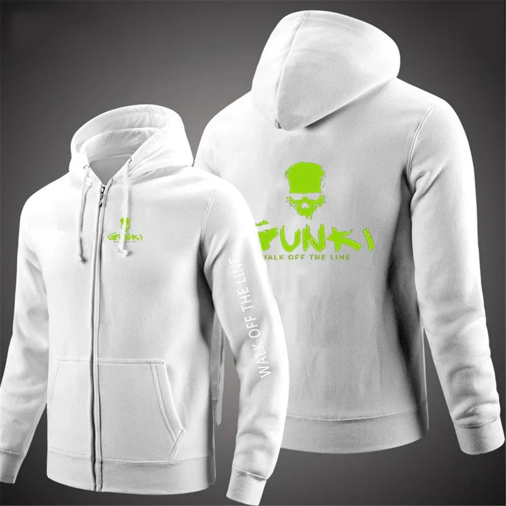 Zipper Street Hoodie with Print