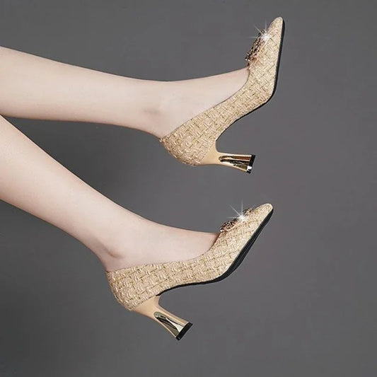 CrystalEdge | Diamond Rhinestone Pumps – Pointed Toe High Heels