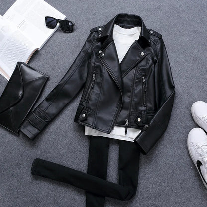 Slim PU Leather Jacket