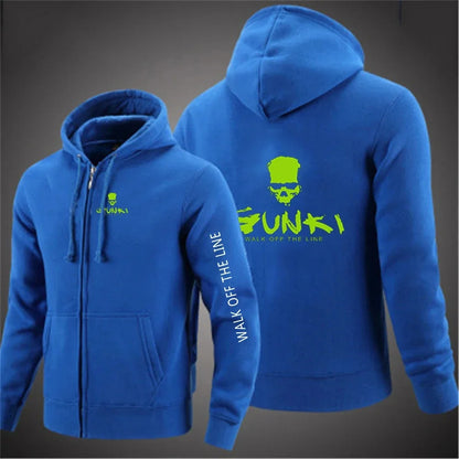 Zipper Street Hoodie with Print