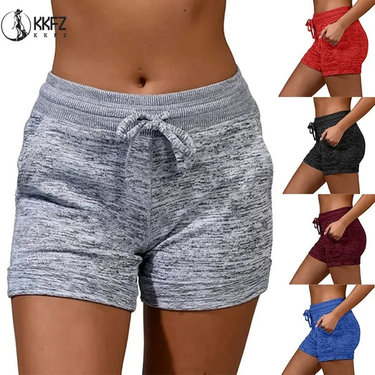 Solid Slant Pocket Drawstring Shorts — Fitted Casual