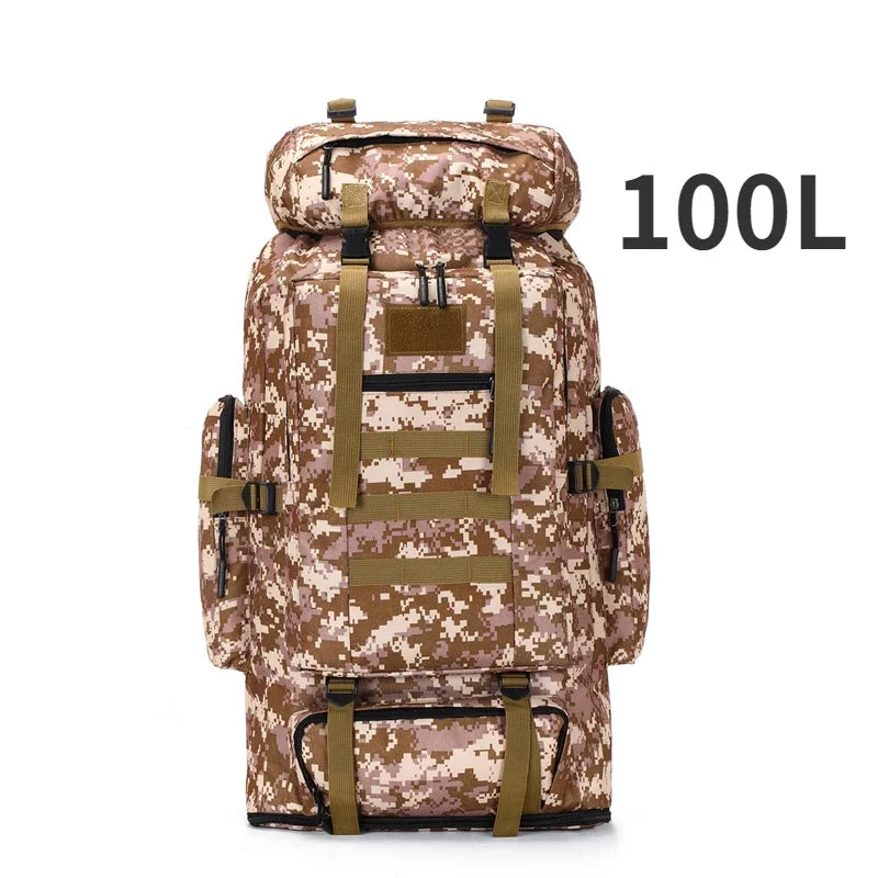 TrekMax 80L/100L Mountaineering Backpack – Tactical Outdoor Pack