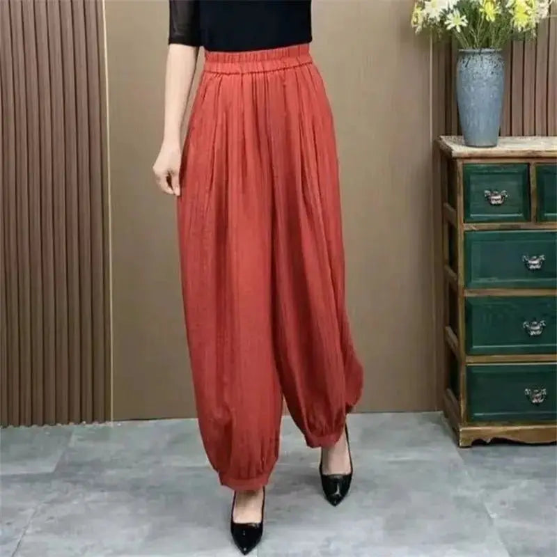 Bloomers Style Casual Pants — High Waist Summer Fit