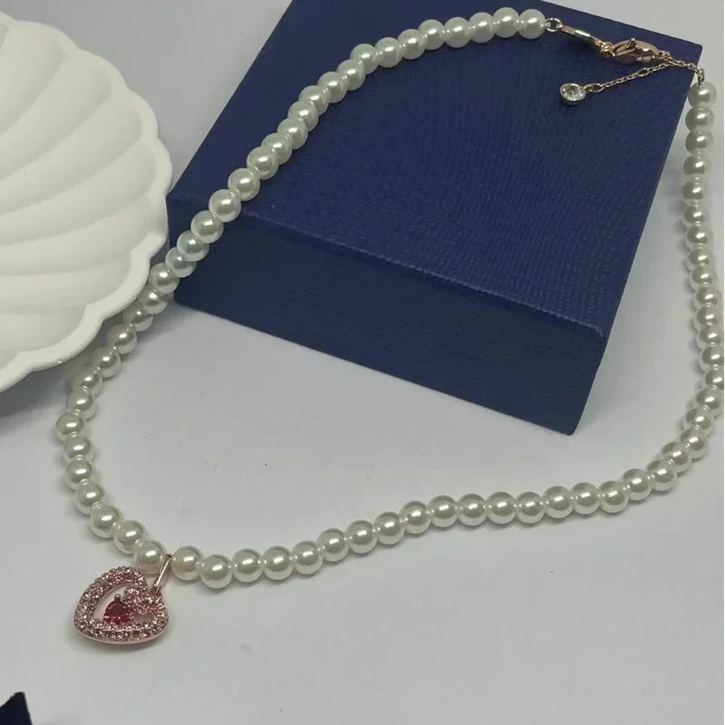 Pink Heart Crystal Set – Pearl Party Edition