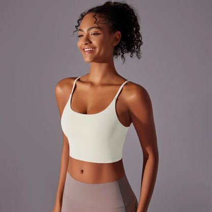 Breathable Sports Bra — Quick-Dry Nylon Seamless Yoga Vest