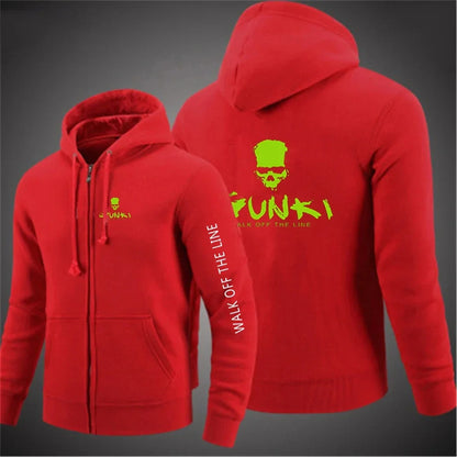 Zipper Street Hoodie with Print