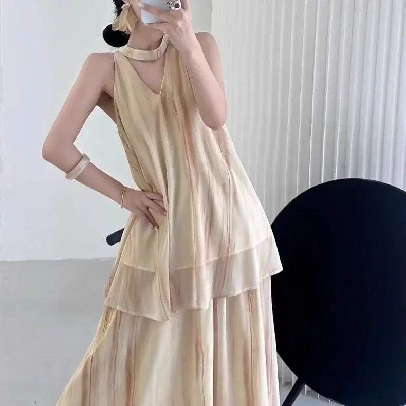 Korean Style Maxi Skirt Set – Festival Two Piece Outfit