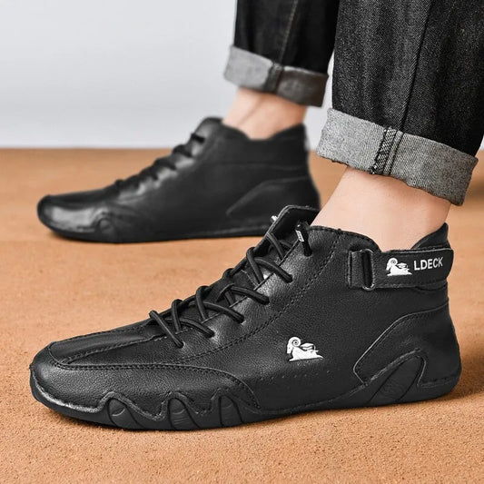 Waterproof Moto Sneakers — High-Top Winter Boots for Urban Riding