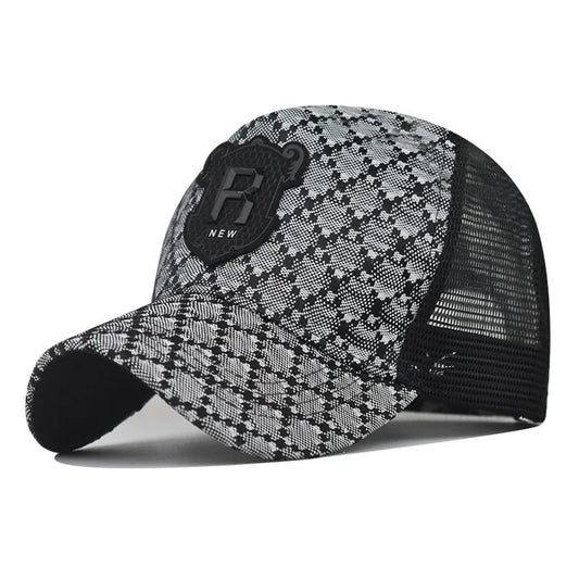 2025 Trucker Snapback Hat – Unisex Embroidered Plaid Sun Cap