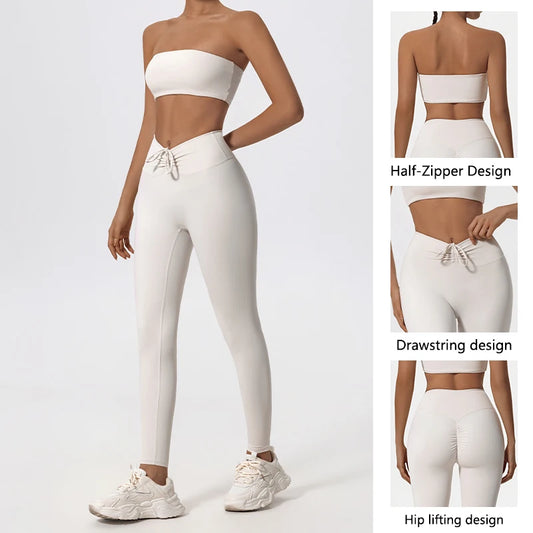 BreatheDraw Yoga Set – Strapless & Drawstring