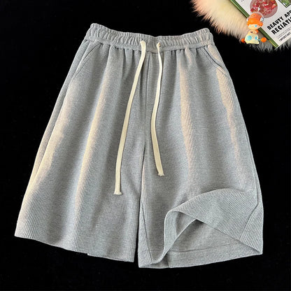 Waffle Knit Loose Shorts – Multi-Color