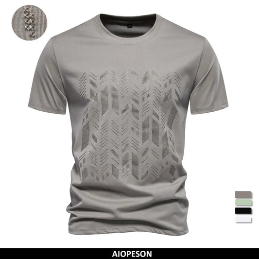 Cotton Blend Embroidered Tee – Refined Finish