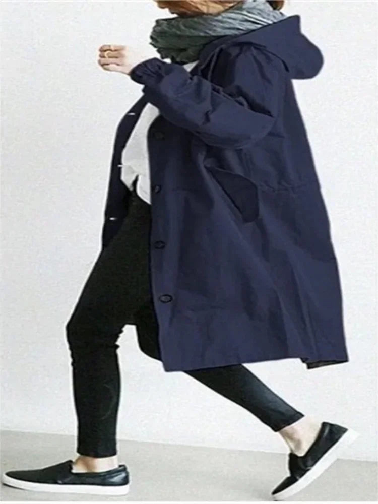 Hooded Long Overcoat