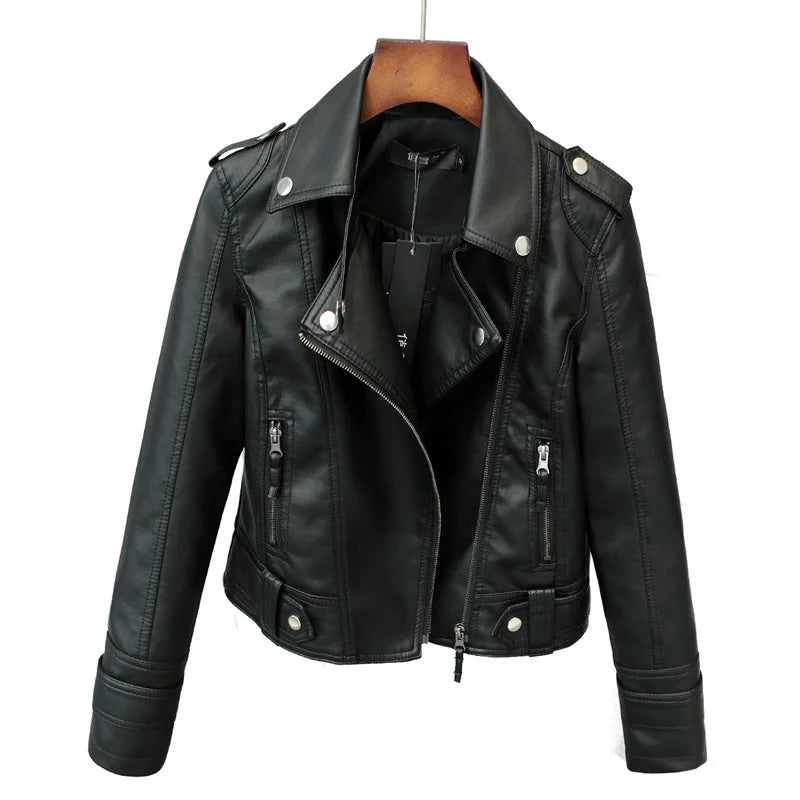 Slim PU Leather Jacket