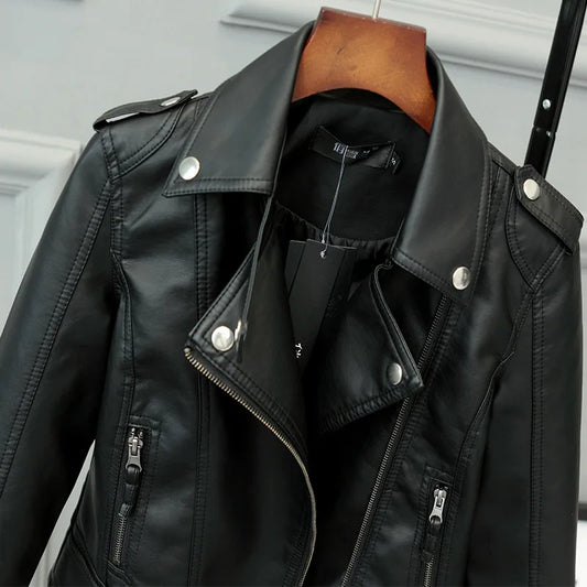 Slim PU Leather Jacket