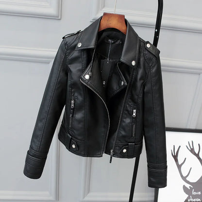 Slim PU Leather Jacket