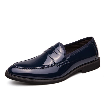 Glossy Leather Loafers — Paris-Inspired Elegance with Gold Accents
