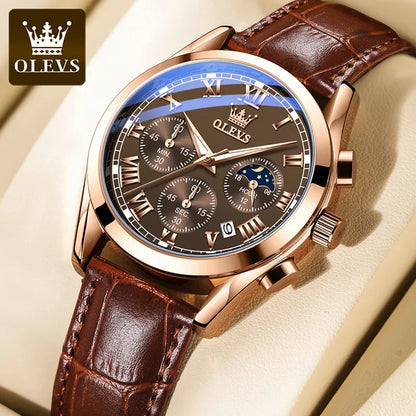 Multifunction Quartz Watch – Stainless Steel, Luminous, Waterproof Design