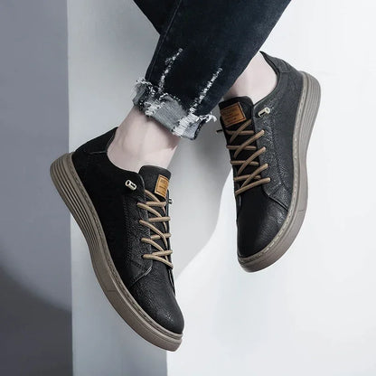 Genuine Leather Oxford Shoes — Italian Style with Rubber Sole
