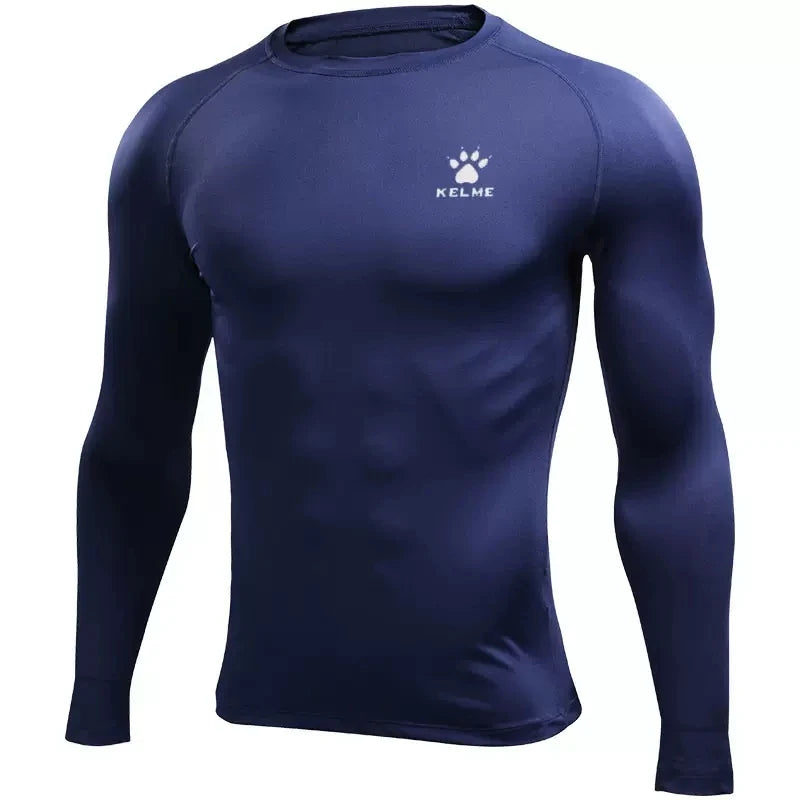 KELME Compression Running Tights & Long Sleeve Shirt – Bodybuilding Fitness