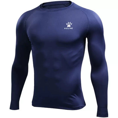 KELME Compression Running Tights & Long Sleeve Shirt – Bodybuilding Fitness
