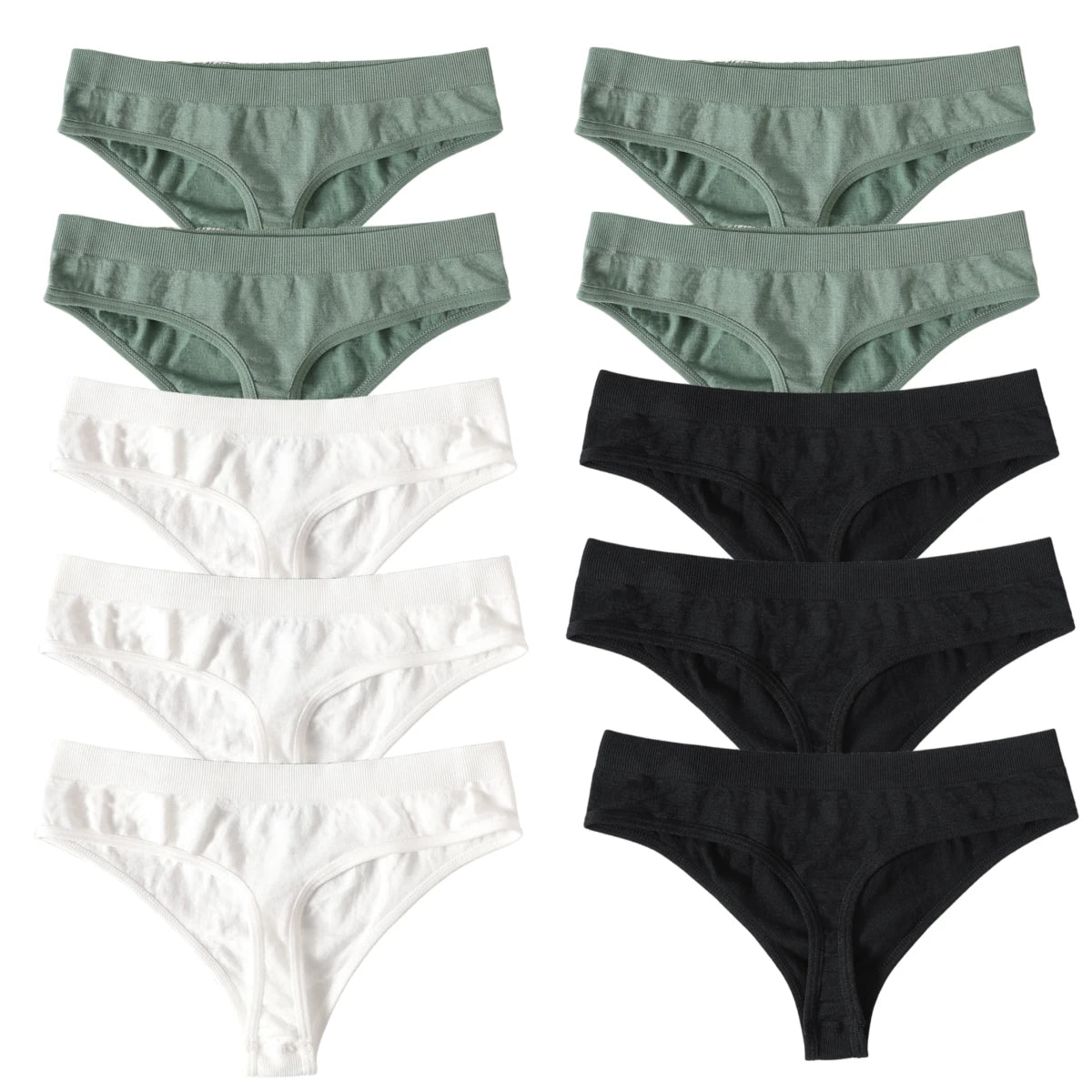 Seamless Thongs – Low Waist, Sporty – 10-Pack