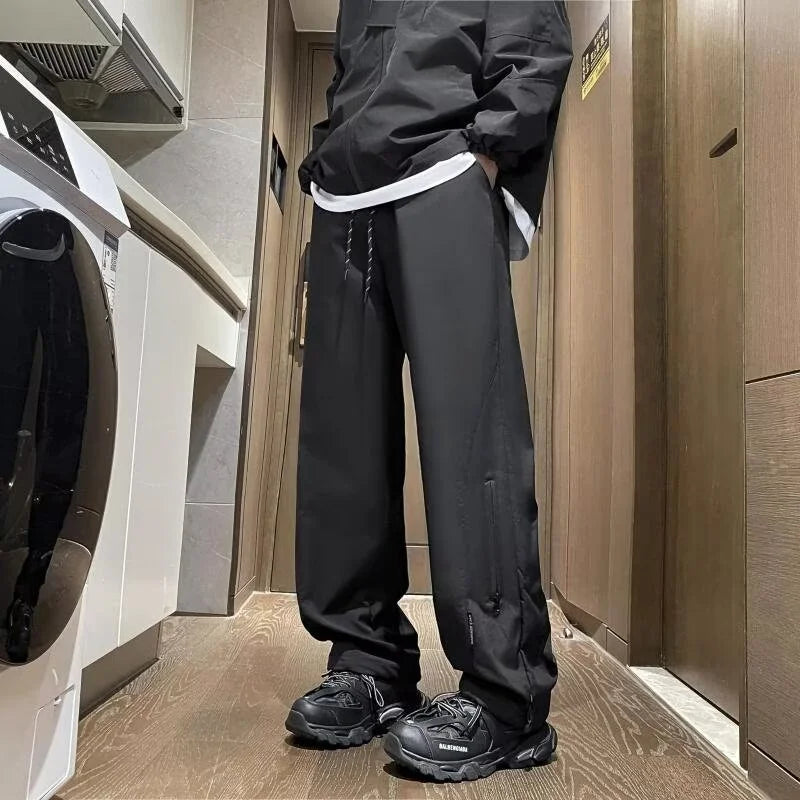 Oversized Waterproof Cargo Joggers with Zipper