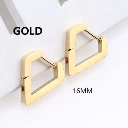 Geometric Triangle Stud Earrings – Punk Rock Style for Unisex