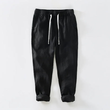 100% Linen Oversized Simple Casual Trousers