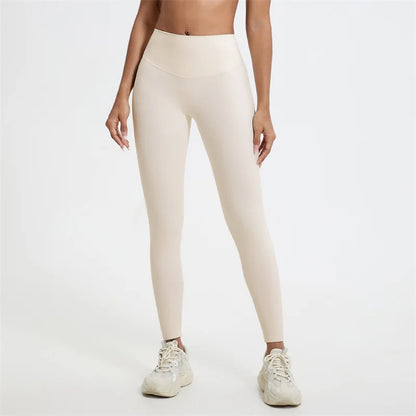 High Waist Soft Fabric Yoga Pants — Breathable Push-Up Running Leggings