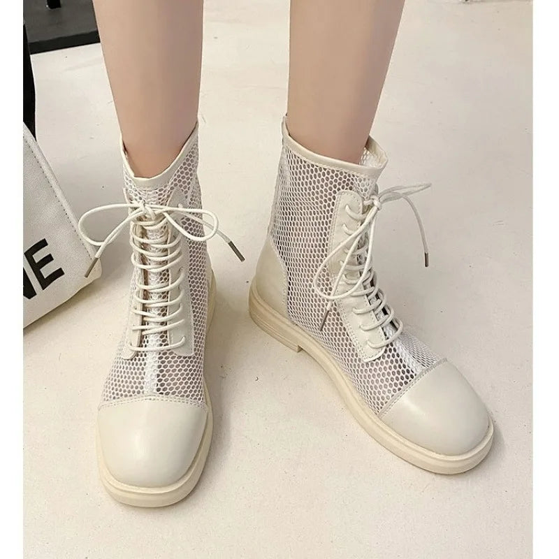MeshBreeze | Hollow Mesh Breathable Ankle Boots – Summer Style