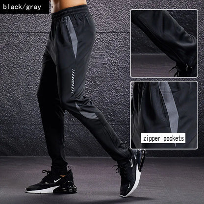 Running Pants with Zipper Pockets – Soccer Training & Jogging Trousers