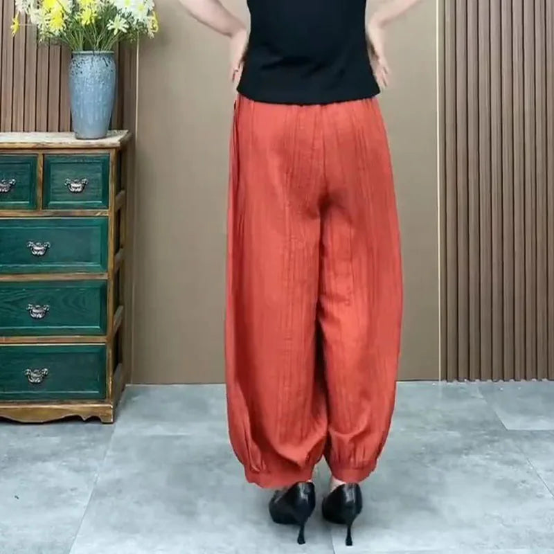 Bloomers Style Casual Pants — High Waist Summer Fit
