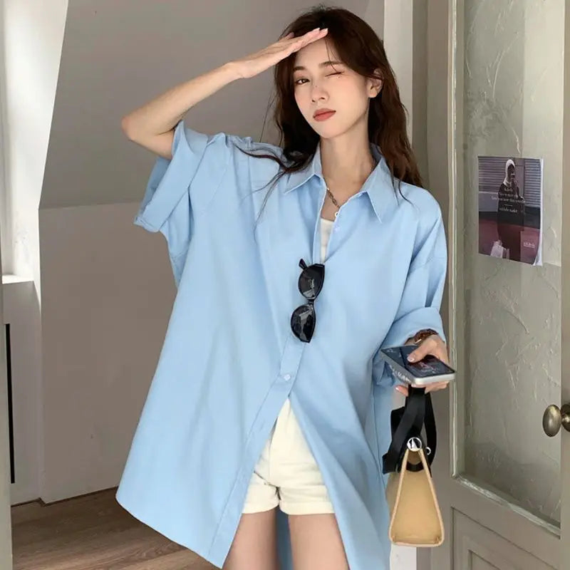 UPF Sun Protection Polo Shirt — Loose Casual Summer Tee