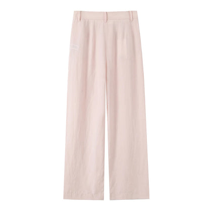 Chic Vest & Pants Suit – Casual V-neck Crop Top + Wide-leg Elastic Waist Pants