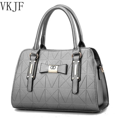Large Capacity Casual Leather Tote | Top-Handle Bag