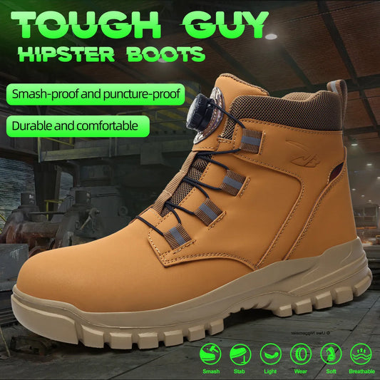 Reinforced Waterproof Work Boots — Indestructible Anti-Stab Safety Design
