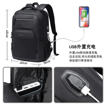 Bange Waterproof Laptop Backpack – Business & Travel Mochila 15.6”