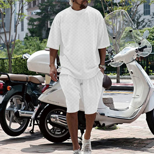 Lazio Plaid Set – Loose Shirt & Matching Shorts